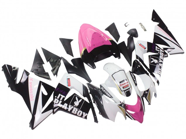 2004-2005 Black Pink White Playboy Motul Kawasaki ZX10R Motorcycle Fairings Canada