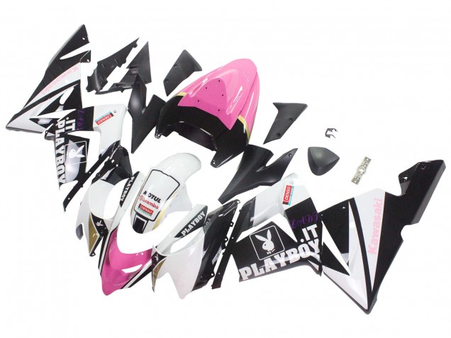 2004-2005 Black Pink White Playboy Motul Kawasaki ZX10R Motorcycle Fairings Canada