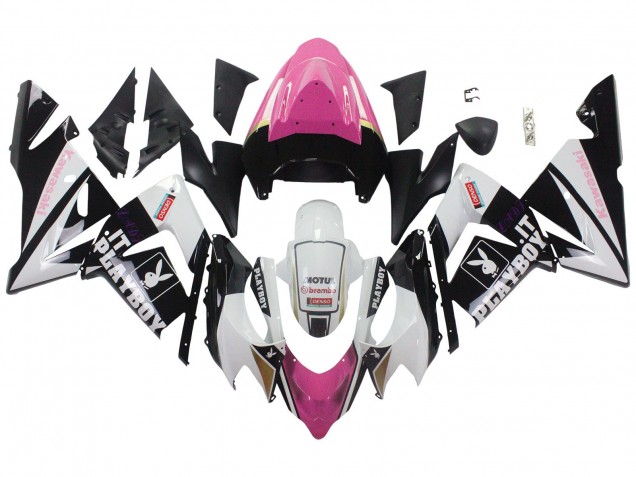 2004-2005 Black Pink White Playboy Motul Kawasaki ZX10R Motorcycle Fairings Canada