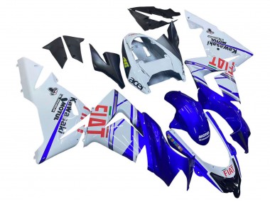 2004-2005 Glossy Blue White Fiat Motul Kawasaki ZX10R Motorcycle Fairings Canada