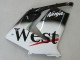 2004-2005 White Black West Ninja Kawasaki ZX10R Motorcycle Fairings Canada