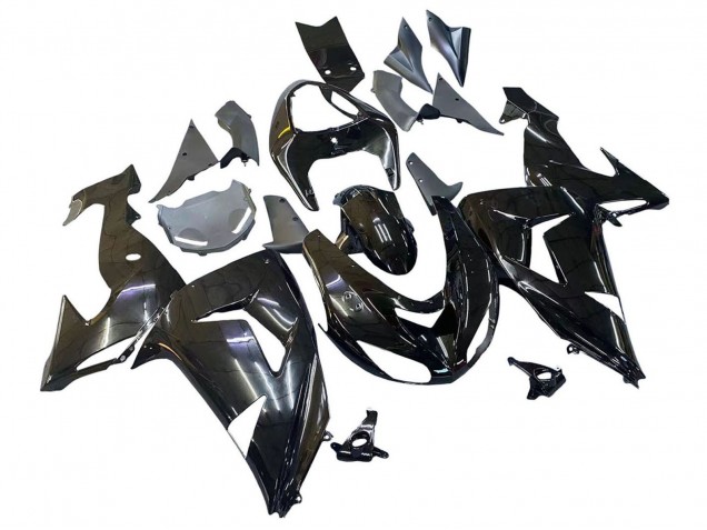 2006-2007 Glossy Black Kawasaki ZX10R Motorcycle Fairings Canada
