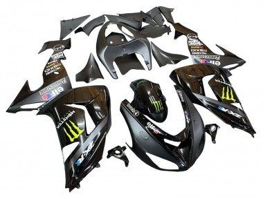2006-2007 Grey Yellow Glossy Black Monster Elf Kawasaki ZX10R Motorcycle Fairings Canada