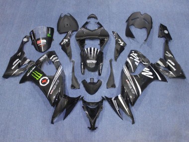 2006-2007 Matte Black White Green Monster Kawasaki ZX10R Motorcycle Fairings Canada