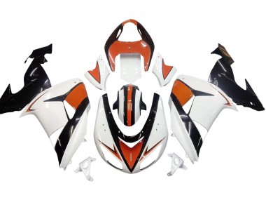 2006-2007 White Orange Black Kawasaki ZX10R Motorcycle Fairings Canada