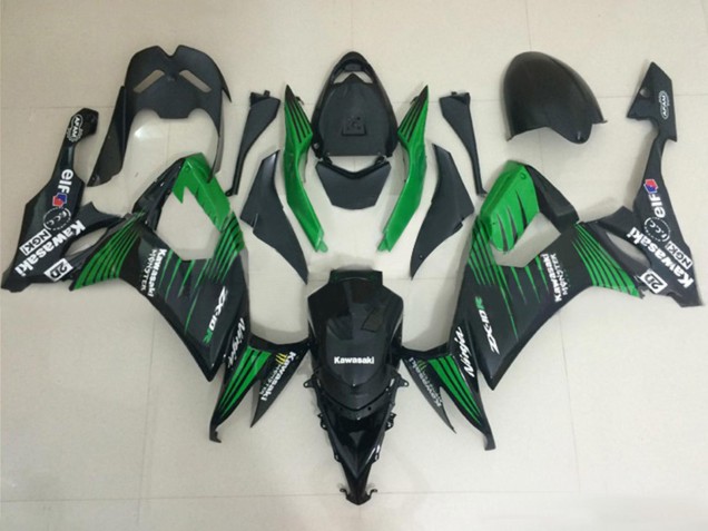2008-2010 Matte Black Green Kawasaki ZX10R Motorcycle Fairings Canada