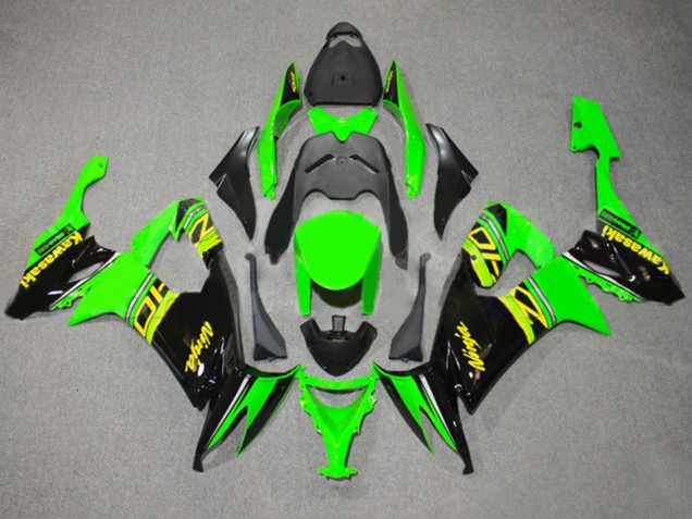 2008-2010 Green Glossy Black Yellow Kawasaki ZX10R Motorcycle Fairings Canada