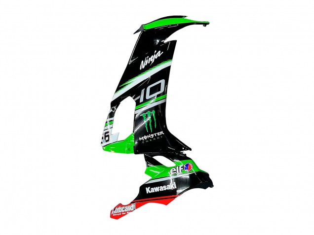 2008-2010 Green White Red Black Monster Elf 66 Kawasaki ZX10R Motorcycle Fairings Canada