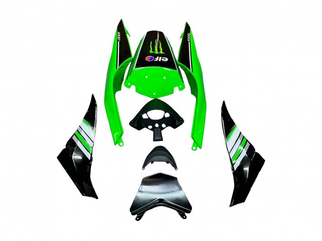 2008-2010 Green White Red Black Monster Elf 66 Kawasaki ZX10R Motorcycle Fairings Canada