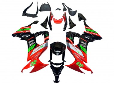 2008-2010 Red Green Black Kawasaki ZX10R Motorcycle Fairings Canada
