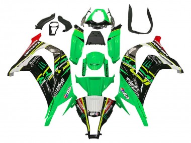 2011-2015 Green Yellow Black White Elf Monster Kawasaki ZX10R Motorcycle Fairings Canada