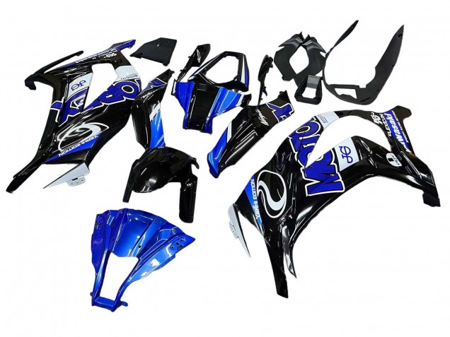 2011-2015 Blue White Glossy Black Kawasaki ZX10R Motorcycle Fairings Canada