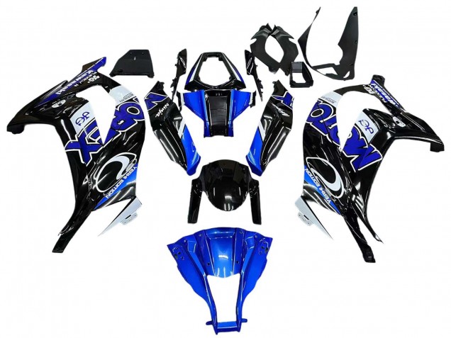 2011-2015 Blue White Glossy Black Kawasaki ZX10R Motorcycle Fairings Canada