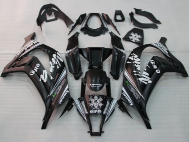 2011-2015 Glossy Black White Elf Snow Decal Kawasaki ZX10R Motorcycle Fairings Canada