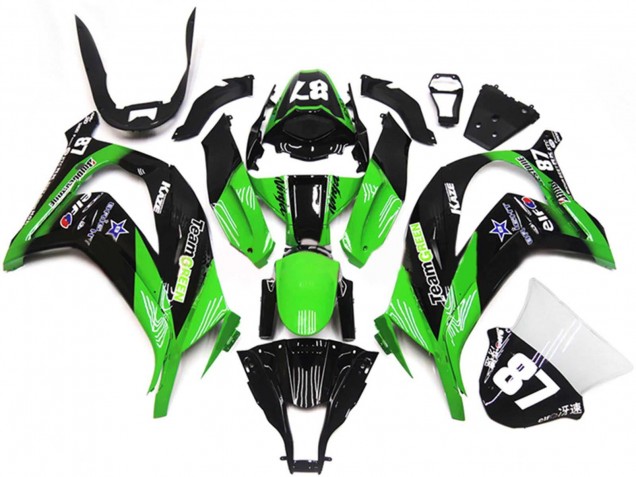 2011-2015 Green Glossy Black Blue Star Team Green 87 Kawasaki ZX10R Motorcycle Fairings Canada