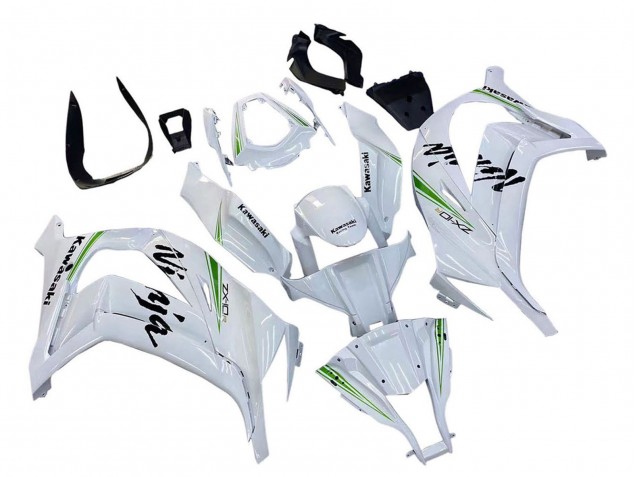 2011-2015 White Green Stripe Black Ninja Kawasaki ZX10R Motorcycle Fairings Canada