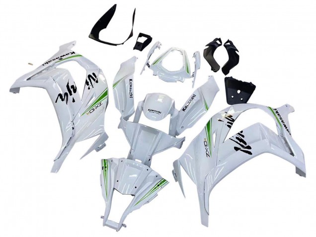2011-2015 White Green Stripe Black Ninja Kawasaki ZX10R Motorcycle Fairings Canada