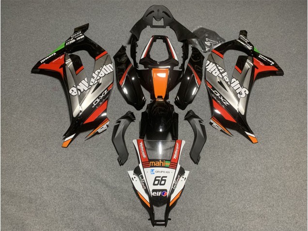 2011-2015 White Orange Black Mahi Elf 66 Superbike Kawasaki ZX10R Motorcycle Fairings Canada