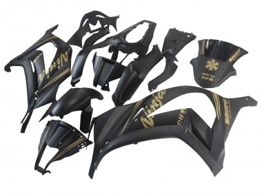 2011-2015 Matte Black Gold Snow Elf Kawasaki ZX10R Motorcycle Fairings Canada