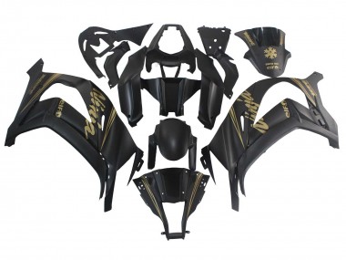 2011-2015 Matte Black Gold Snow Elf Kawasaki ZX10R Motorcycle Fairings Canada