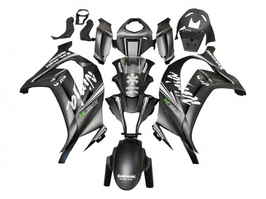 2011-2015 Matte Black Green Elf Kawasaki ZX10R Motorcycle Fairings Canada
