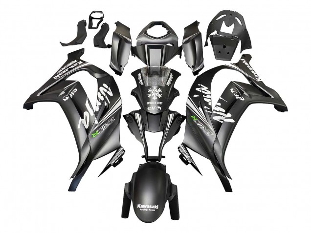 2011-2015 Matte Black Green Elf Kawasaki ZX10R Motorcycle Fairings Canada
