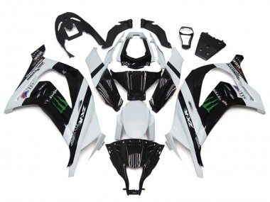 2011-2015 White Glossy Black Green Monster Kawasaki ZX10R Motorcycle Fairings Canada