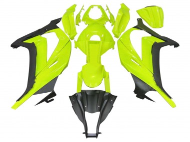 2011-2015 Fluorescent Green Matte Black Kawasaki ZX10R Motorcycle Fairings Canada