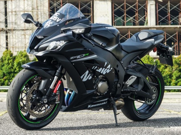 2011-2015 Matte Black White Green Snow Decal Kawasaki ZX10R Motorcycle Fairings Canada