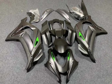 2016-2020 Matte Black Green Honeycomb Kawasaki ZX10R Motorcycle Fairings Canada