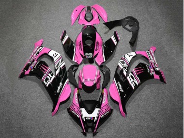 2016-2020 Pink Glossy Black White Elf Monster Kawasaki ZX10R Motorcycle Fairings Canada