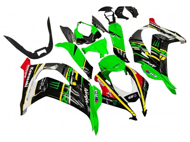 2016-2020 Green Yellow Red Black Elf Monster Kawasaki ZX10R Motorcycle Fairings Canada