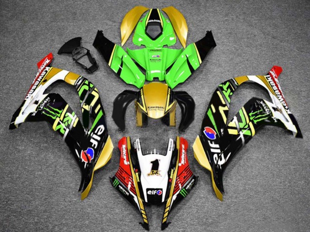 2016-2020 Green Gold White Red Black Elf Monster Kawasaki ZX10R Motorcycle Fairings Canada