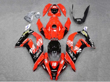 2016-2020 Red Glossy Black White Monster 18 Kawasaki ZX10R Motorcycle Fairings Canada