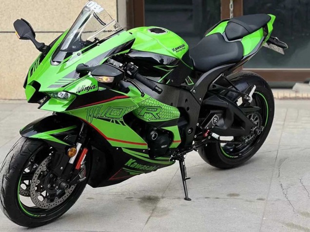 2021-2026 Green Glossy Black Kawasaki ZX10R Motorcycle Fairings Canada