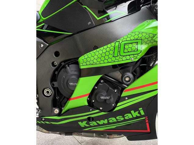 2021-2026 Green Glossy Black Kawasaki ZX10R Motorcycle Fairings Canada