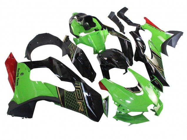 2021-2026 Green Black Red Honeycomb Kawasaki ZX10R Motorcycle Fairing Canada
