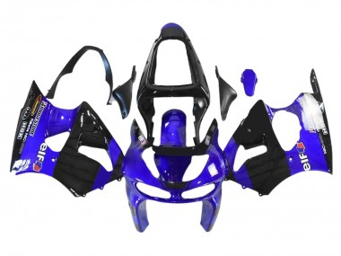 1998-1999 Blue Glossy Black Elf Bridgestone Kawasaki ZX6R Motorcycle Fairings Canada