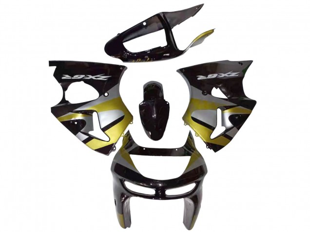 1998-1999 Glossy Black Silver Yellow Kawasaki ZX6R Motorcycle Fairings Canada
