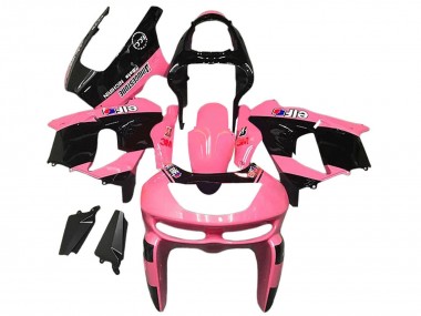 1998-1999 Pink Glossy Black Elf Bridgestone Kawasaki ZX6R Motorcycle Fairings Canada