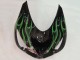 2006-2011 Glossy Black Green Flame Kawasaki ZX14R ZZR1400 Motorcycle Fairing Canada