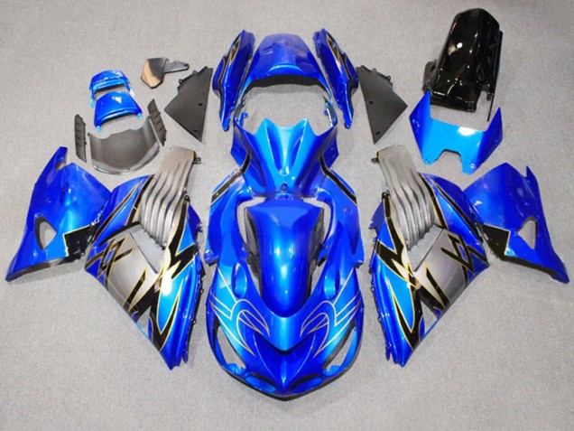 2006-2011 Blue Grey Kawasaki ZX14R ZZR1400 Motorcycle Fairings Canada