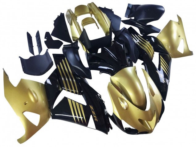 2006-2011 Gold Black Kawasaki ZX14R ZZR1400 Motorcycle Fairings Canada