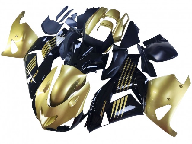 2006-2011 Gold Black Kawasaki ZX14R ZZR1400 Motorcycle Fairings Canada