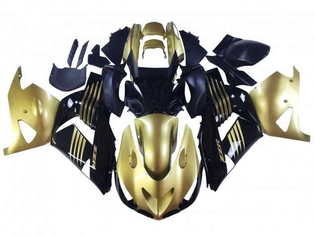 2006-2011 Gold Black Kawasaki ZX14R ZZR1400 Motorcycle Fairings Canada
