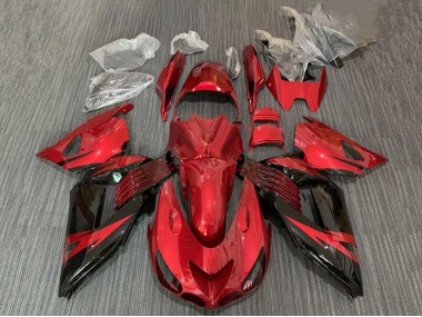 2006-2011 Red Glossy Black Kawasaki ZX14R ZZR1400 Motorcycle Fairing Canada