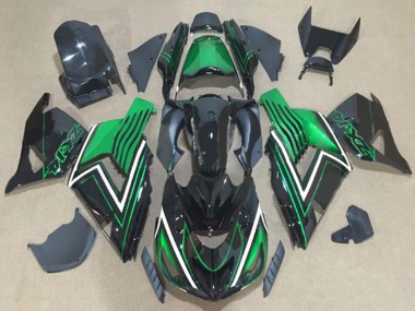 2006-2011 Green Glossy Black Kawasaki ZX14R ZZR1400 Motorcycle Fairing Kits Canada