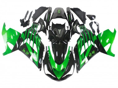 2012-2024 Green Glossy Black Kawasaki ZX14R ZZR1400 Motorcycle Fairing Kits Canada