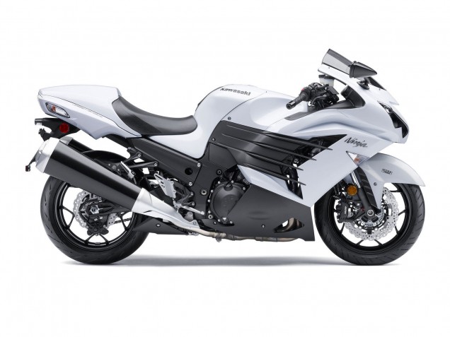 2012-2024 White Matte Black Kawasaki ZX14R ZZR1400 Motorcycle Fairings Canada