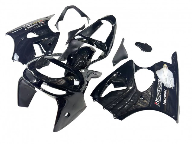 1998-1999 Glossy Black Yellow Elf Bridgestone Kawasaki ZX6R Motorcycle Fairings Canada